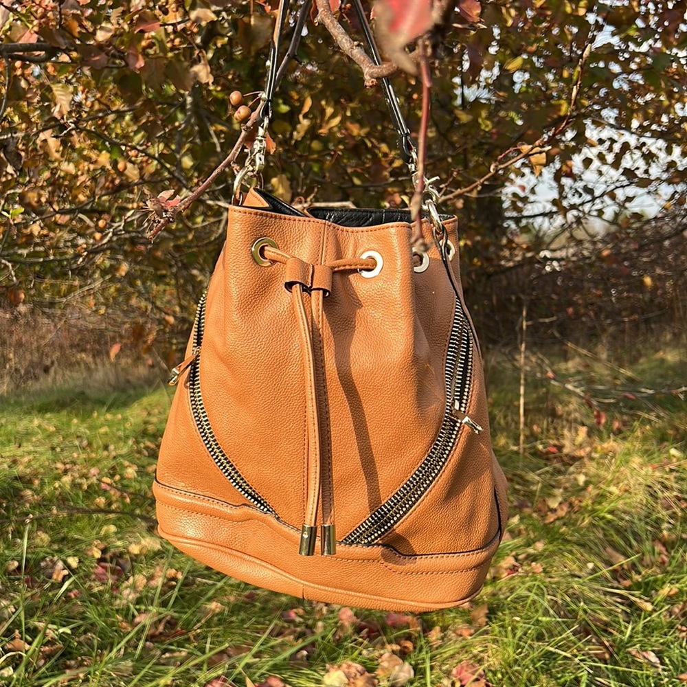 Dolce vita convertible drawstring leather backpack handbag